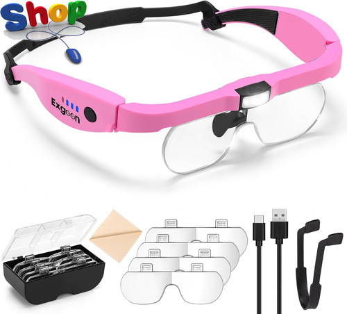 Magnifying glass with light - with,