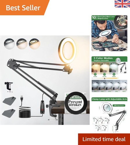 Led magnifying lamp with - magnifying, 3