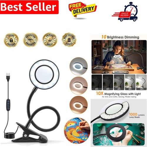 Magnifying glass with light - glass,