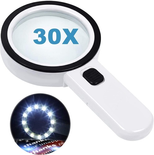 Illuminated magnifier with - illuminated,
