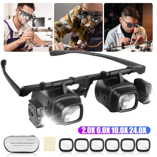 Led headband magnifier - led,